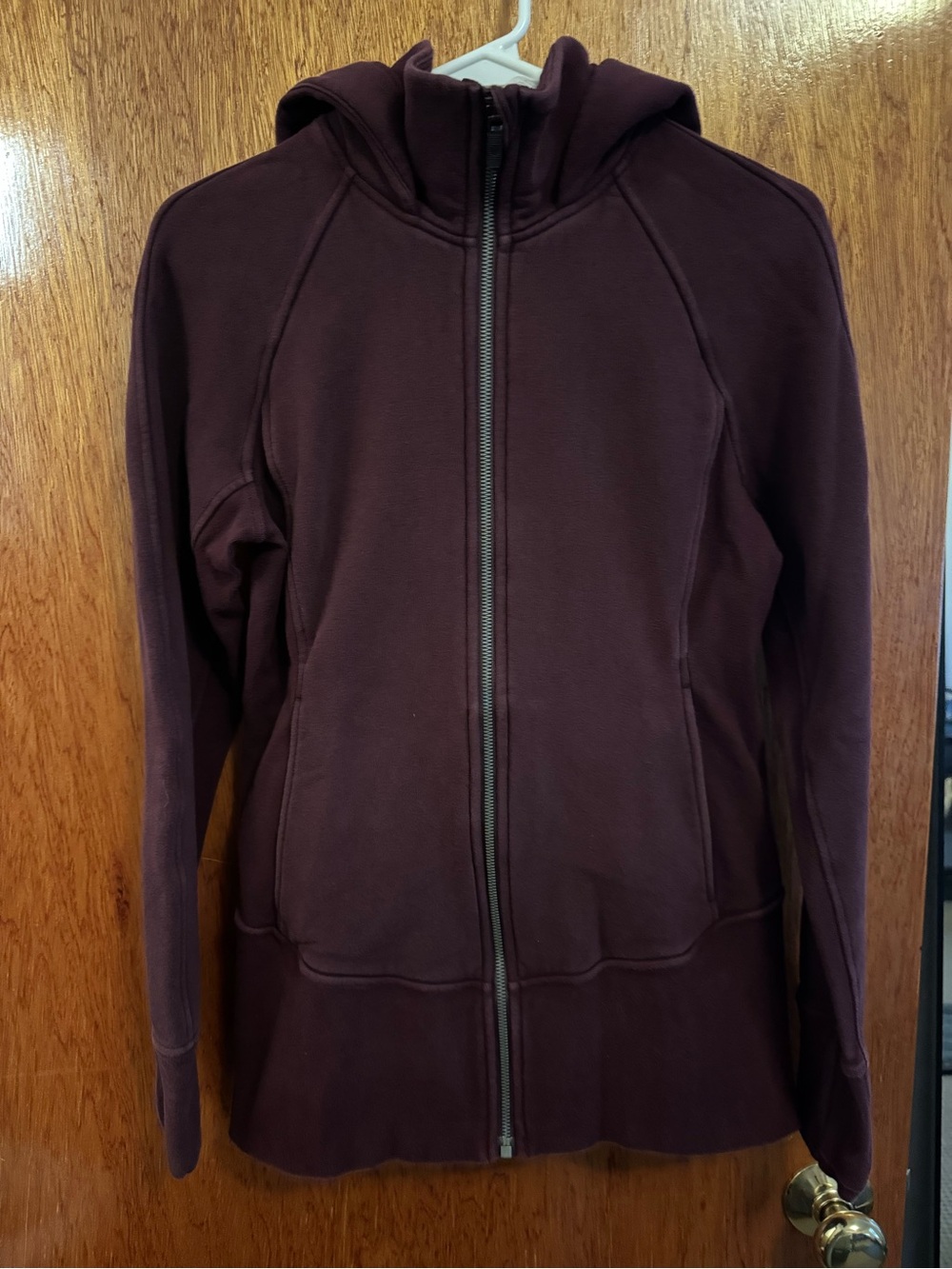 lululemon athletica Full-Zip Hooded Jacket in burgundy